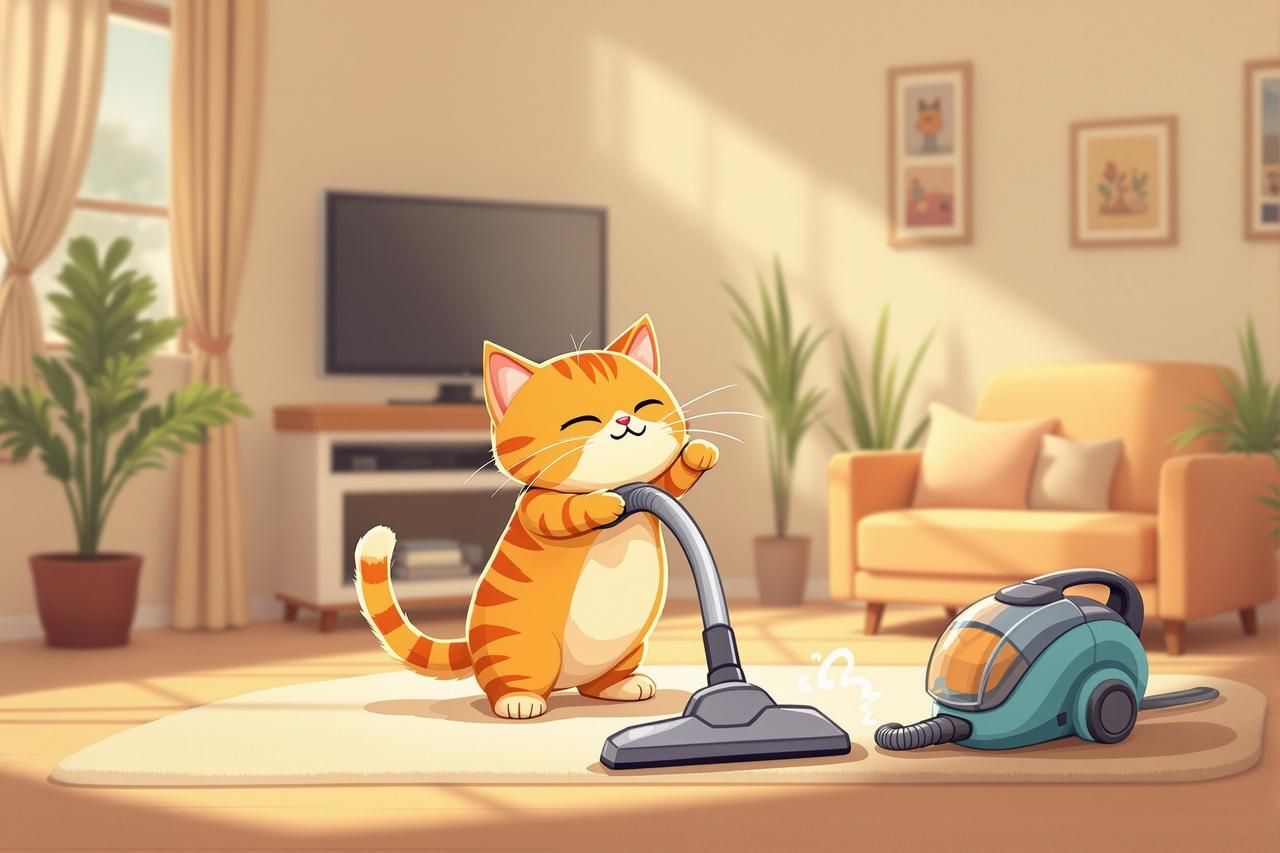 短剧在线 - 《喵星人入侵》第38集：猫咪大战吸尘器